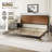 Ines Bed Frame with Vegan Leather Upholstered Headboard-1371278791-1371278785