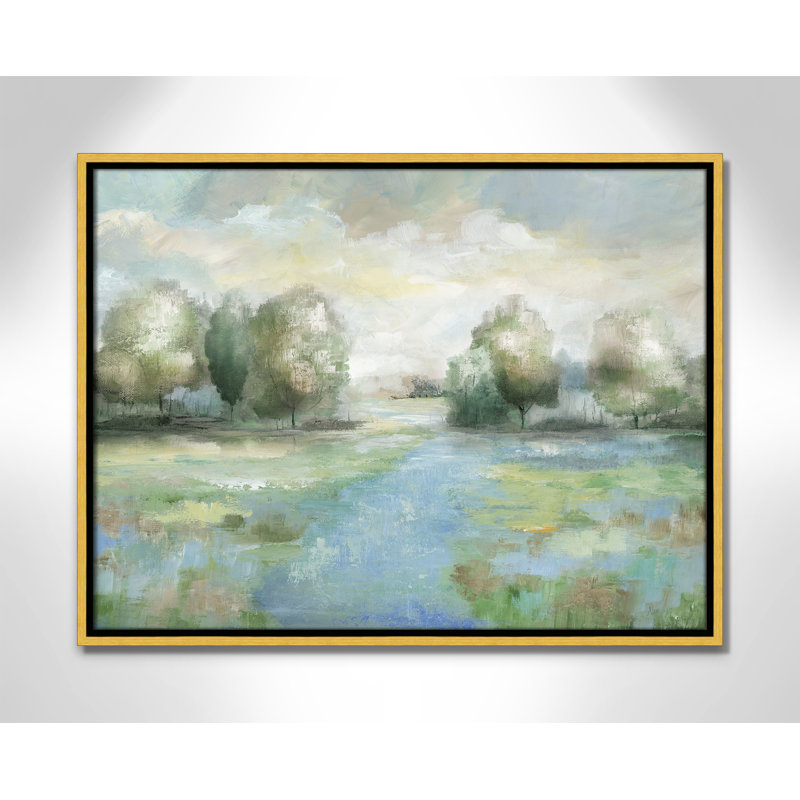 «Cleotis Into the Woods» par Nan, H 19,5 po x l 25,5 po, Doré