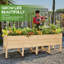 Lit de jardin surélevé 7 pi 2 pi avec pieds - Boîte à fleurs surélevée profonde de 16 po pour légumes, fleurs et herbes, facile à assembler