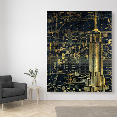 Impression sur toile «Gold City» - architecture industrielle