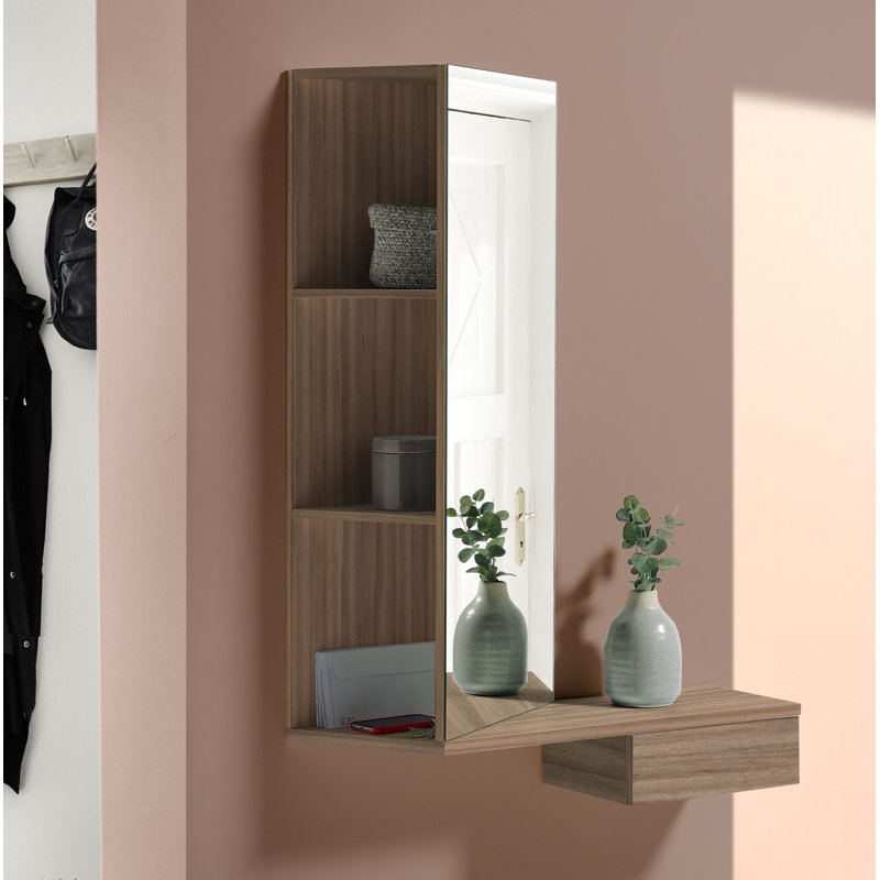Eilyn 3 Piece Accent Shelf, Walnut