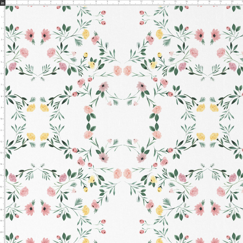 Repose-pieds Jebb, Kaléidoscope floral rosé