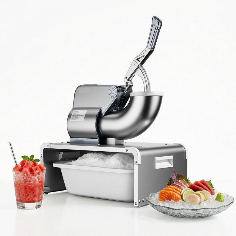 Commercial Ice Crusher, with 2.64Gal Hopper, 661LBS/H