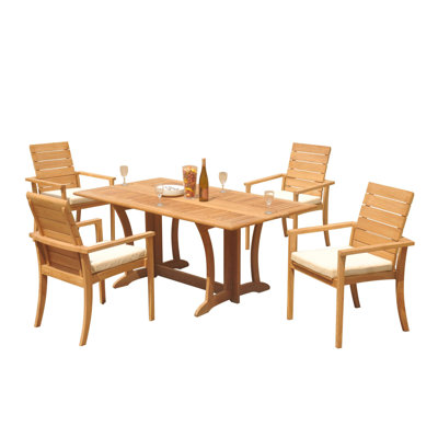 Algrave Outdoor 5 - Piece Teak Dining Set