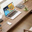 Bureau d'angle en bois massif en forme de L-1014679430
