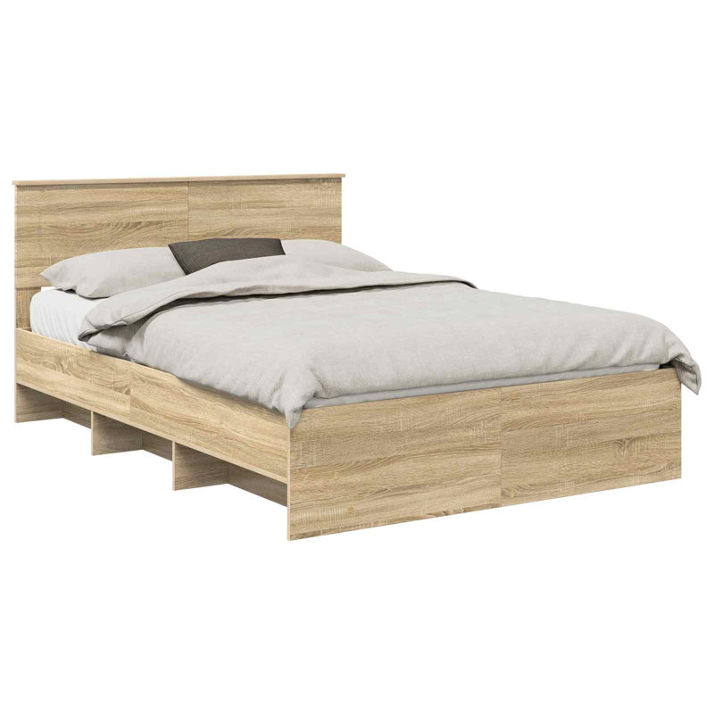 Bed, European Double (140 x 200 cm), Sonoma Oak