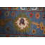 Tapis oriental bleu à motif floral Oushak 8 x 16