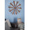 Décoration murale en métal moulin à vent intérieur et extérieur brun