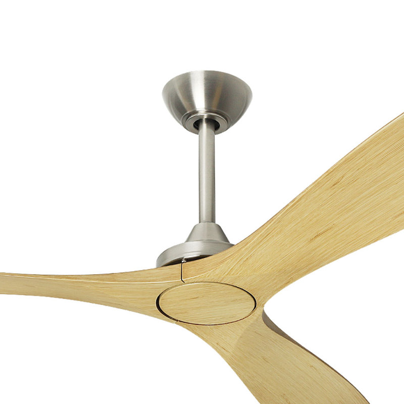 Ventilateur de plafond 60 "sans lumière, avec télécommande, L 52 po x l 52 po, Naturel