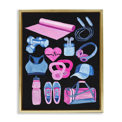 "Bold Workout & Exercice", art mural encadré par Melissa Wang