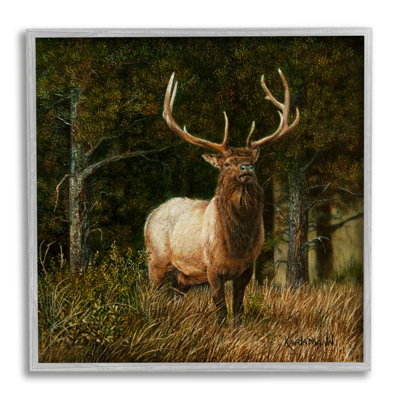 " Elk In Forest Painting "