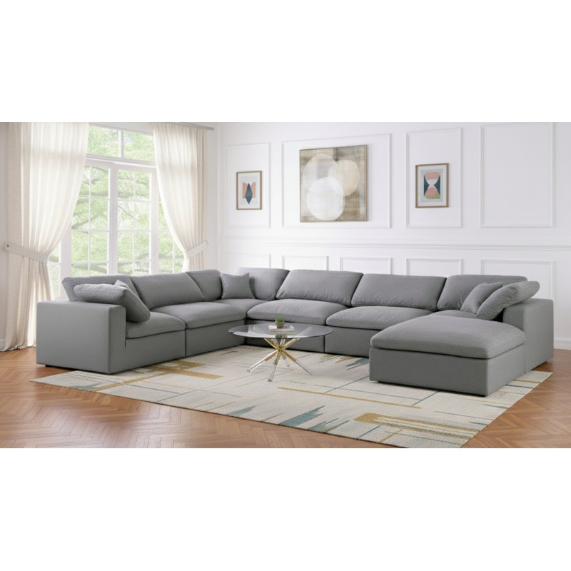 Burrows, Tissu gris texturé en lin