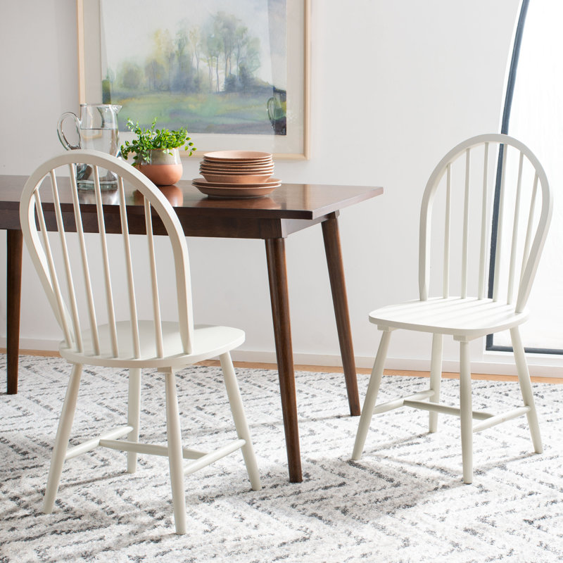 Bella Solid Wood Side Chair, Off-White