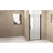 36"X 72" Pivot Shower Door, Matte Black Aluminum Frame, Half Frame ,1/4"(6Mm) Tempered Glass Explosion Proof Film-123210071