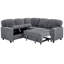 Canapé-lit modulaire en L avec lit escamotable et rangement-1840329397