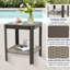 Table d'appoint en acier pour terrasse, table basse d'extérieur carrée
