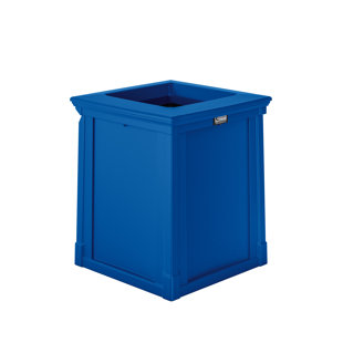 35-Gallon Modern Commercial Grade Plastic Trash Can with Open Top Design