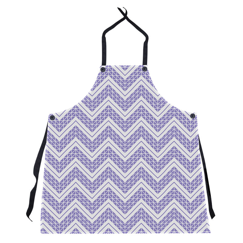 Stephenie Bib Apron, Light Purple/White