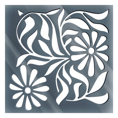 Barryton Decorative Fretwork Acrylic Wall Panels, Small, 11 3/8"W x 11 3/8"H x 1/8"TDark Grey