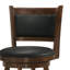 Tabouret pivotant Caesare en brun et noir-41772980