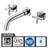 SUMERAIN Wall Mount Bathroom Faucet, Cross Two Handles  Vessel Sinkj Faucet with Brass Rough-in Valve-65462645