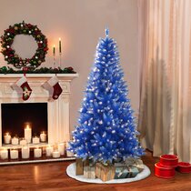 small light blue christmas tree