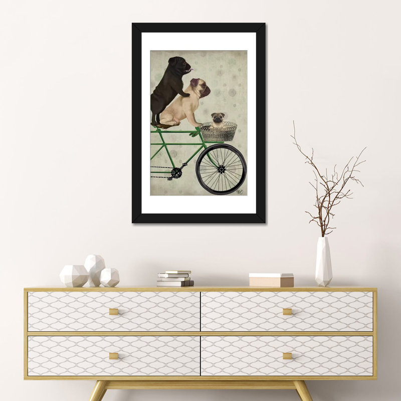 Impression sur toile tendue Fab Funky, Papier d'art encadré noir, H 32 po x l 24 po x P 1 po, Blanc