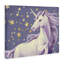 Licorne mauve dans la nuit étoilée, espace fantaisie par Ziwei Li - impression-105092010-105092009