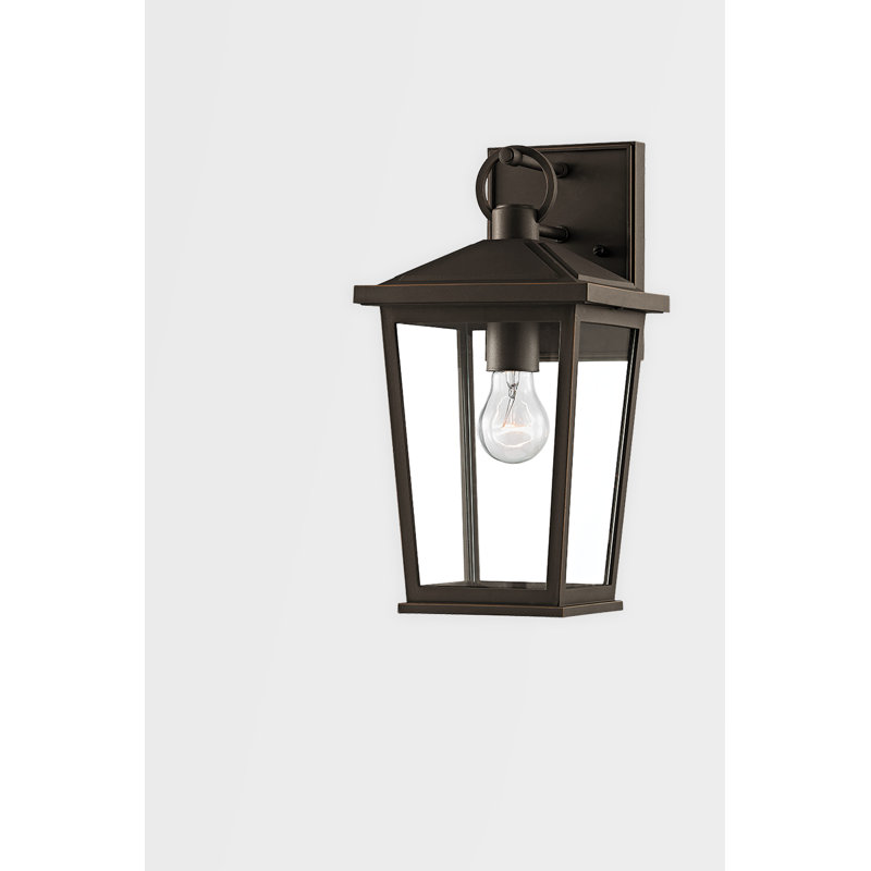 Outdoor Wall Lantern, Textured Black, 14" H x 7.5" W x 8.5" D