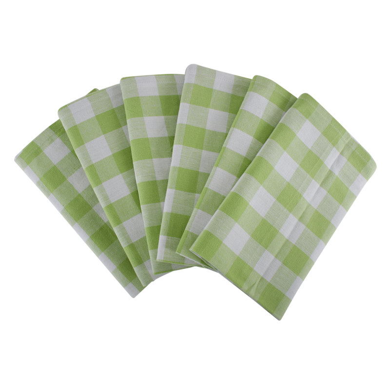 Serviette 19 po Arlington, Vert / blanc