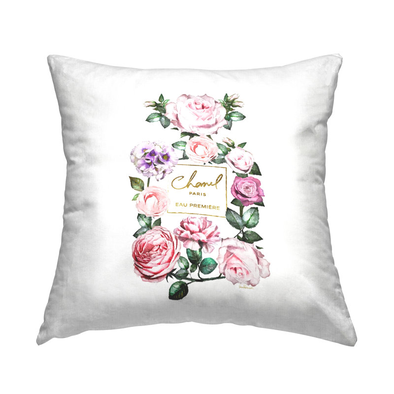 Coussin décoratif Spring Spring Rose Florals Glam Perfume Bottle