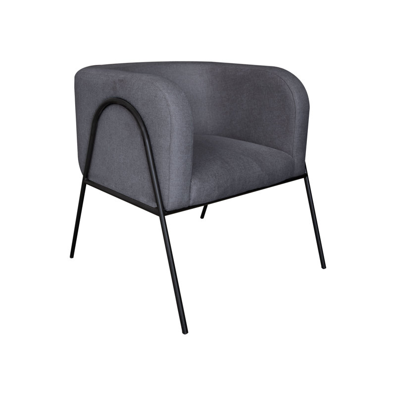 Fauteuil Thurmond, Mélange de polyester gris clair
