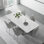 Light luxury high-end rectangular dining table set