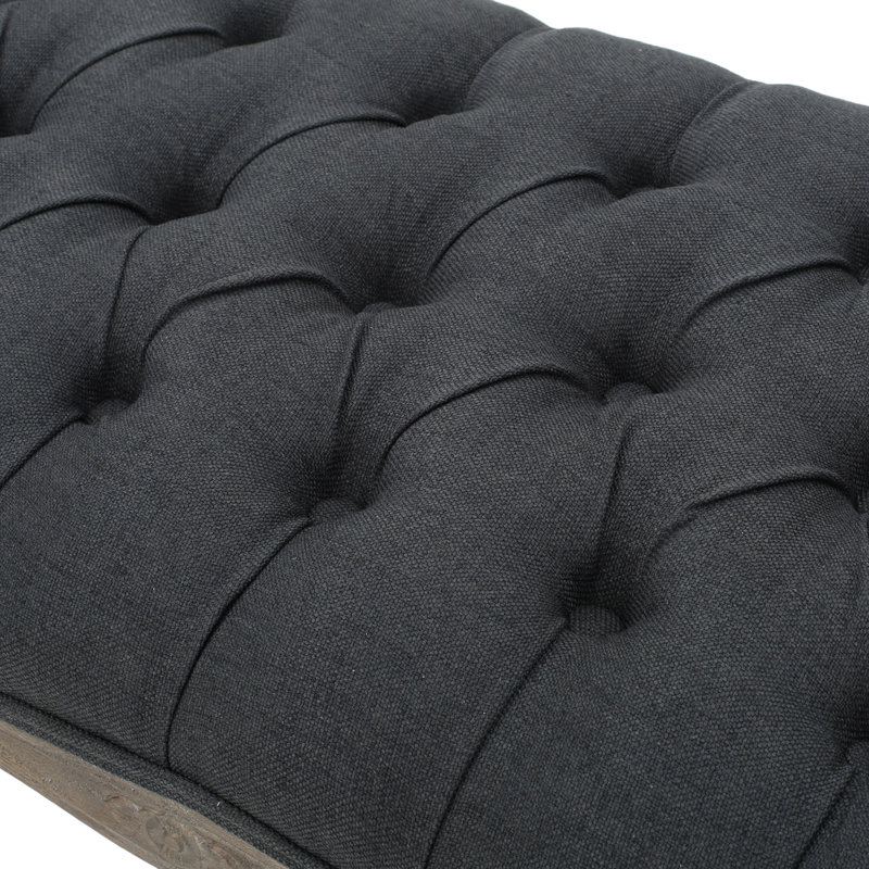 Orndorff Fabric Upholstered Bench, Dark Gray