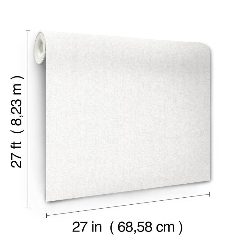 Abstract Vinyl Wallpaper Roll, Optic White