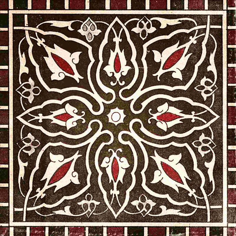 Carreaux grecs 1 - Impression sur toile tendue, H 12 po x l 12 po