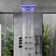 LED Thermostatic Shower Faucet 16" High-Pressure Shower Head with Bluetooth Music