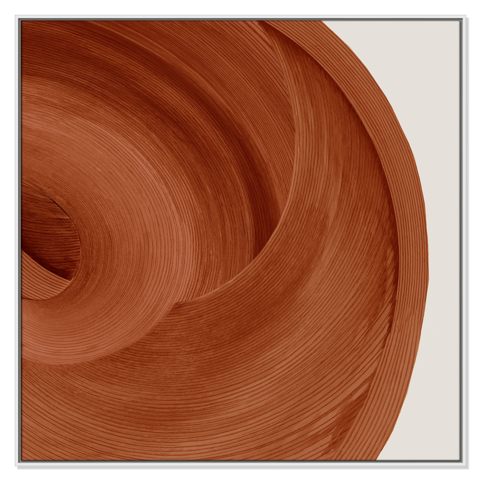Thormond "Affogato" Painting, 46.5" H x 46.5" W x 2" D, White 