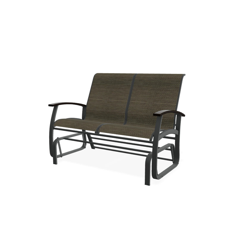 Belle Isle Outdoor Glider, Night, Kona P10, Textured Graphite
