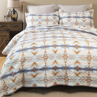 Stack Rock Southwestern Polyester Geometric Shapes Quilt