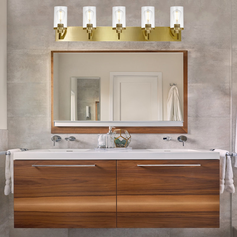 Collton 5 - Light Dimmable Vanity Light, Brass