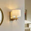 Solid Wood and Steel Armed Sconce