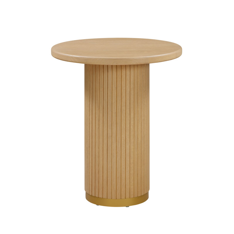 Table d'entrée en bois de chêne Diani, Naturel
