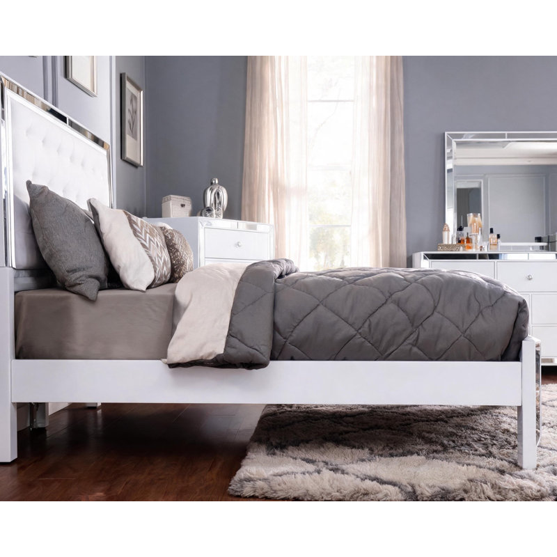 Ensemble de chambre à coucher 5 pièces, Blanc, Grand