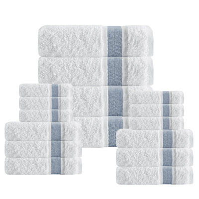 Ensemble de serviettes en coton turc 16 pièces Amair
