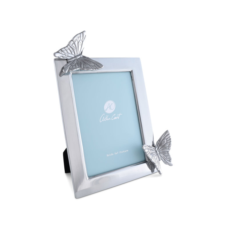 Butterfly Silver Metal Matte Picture Frame
