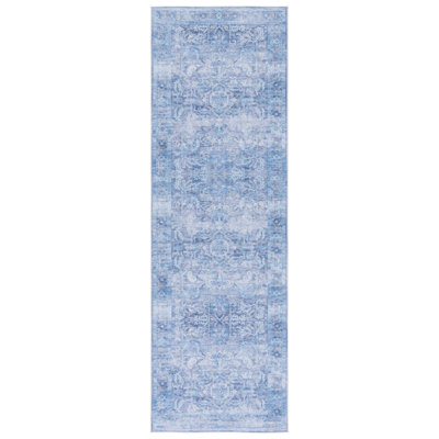 Tapis oriental mauve / bleu Ahlyvia