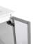 Meuble-lavabo mural 24 po avec lavabo en céramique, 2 portes à fermeture en douceur, meuble-lavabo blanc brillant et 1/2 porte en verre gris, contreplaqué (Kd-Packing)-1069925323