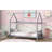 HyggeBed Twin House Bed with Headboard and Footboard, Rubber Wood Frame-115684332