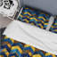 Ensemble de housse de couette moderne bleu et jaune à motif de chevrons Glam III-109155420